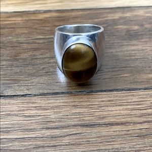 Tigers Eye Sterling Silver ring size 6